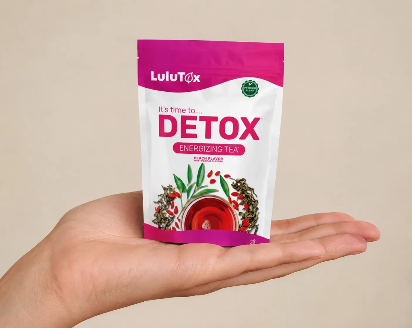 Lulutox Detox Tea HCTC — le produit en main