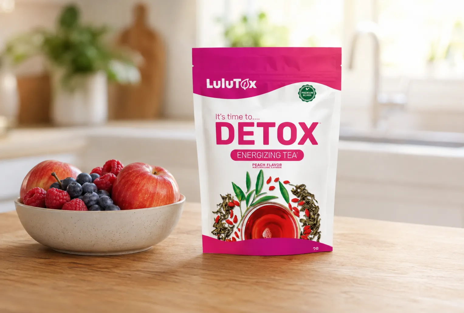 Lulutox Detox Tea — le produit au quotidien