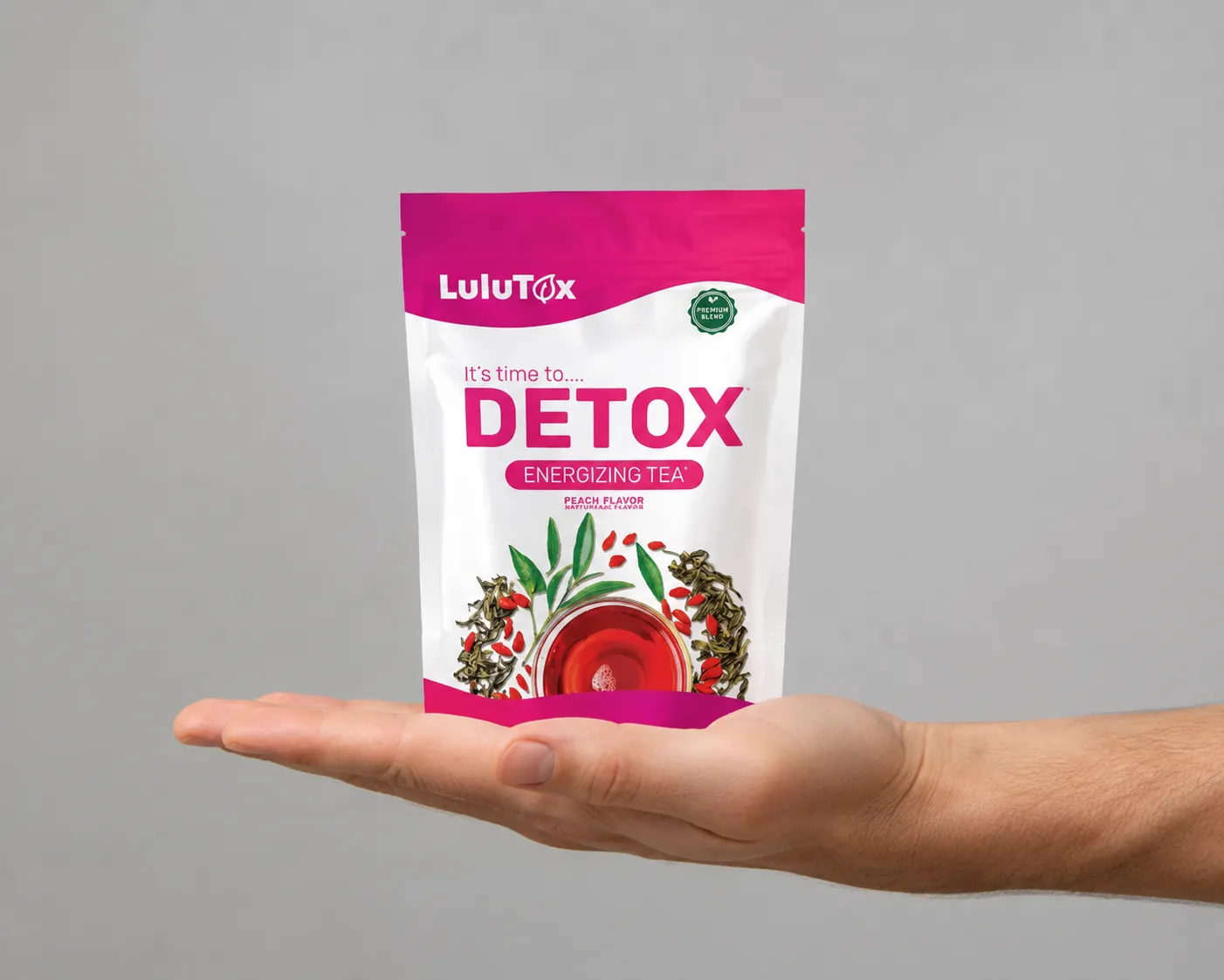Lulutox Detox Tea — le produit en main